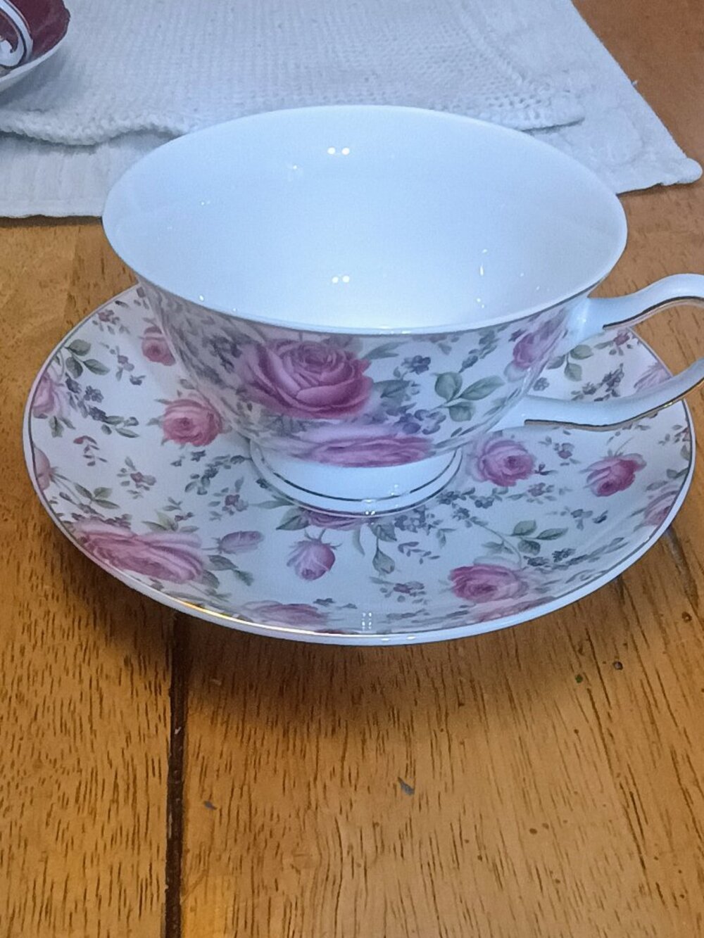 Grace Teaware teacup and saucer set